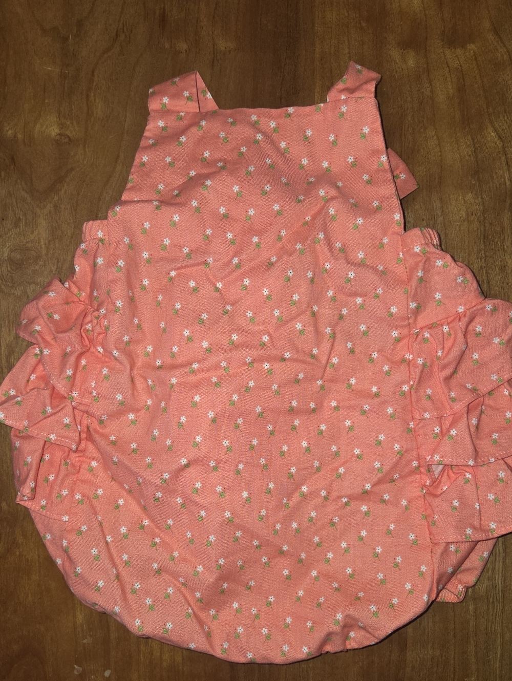 Coral Floral Darling Mae Ricrac Ruffles Baby Bubble